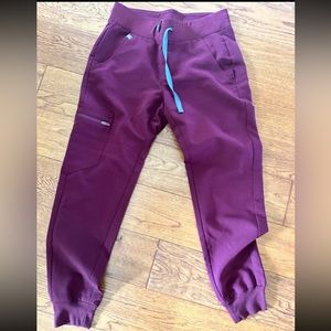 Fig XSP Kade pants.  The color is maroon.  They are on EUC